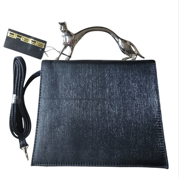 Sasha Handbags - Vintage SASHA silver cat handle bag, crossbody/handbag, 1999